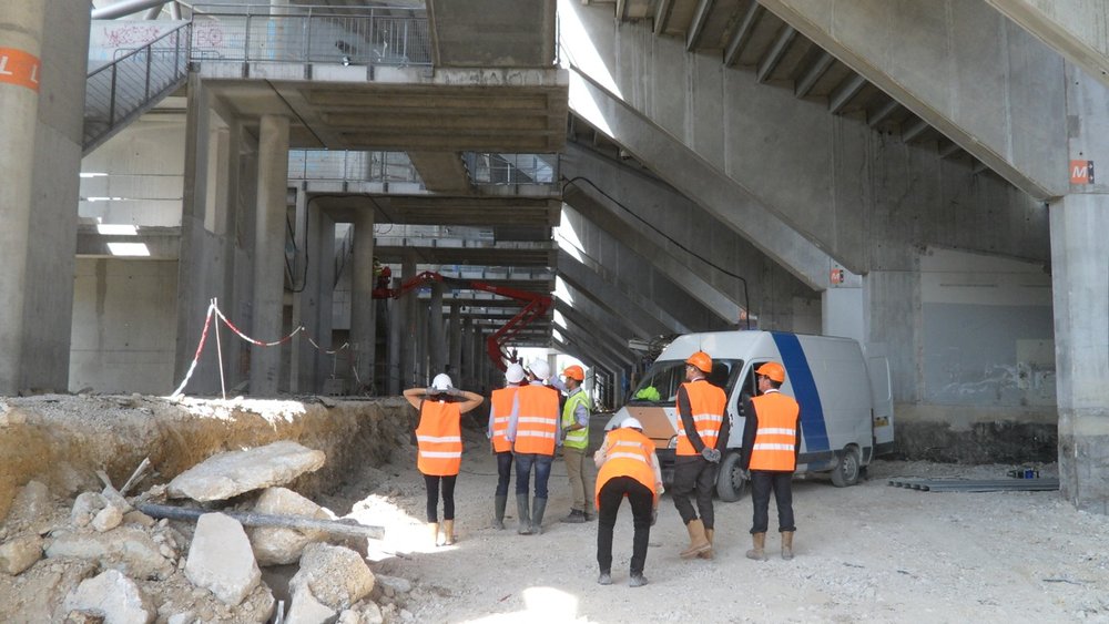 Vu sous le Virage Sud lors de la Démolition et création de la VSI.