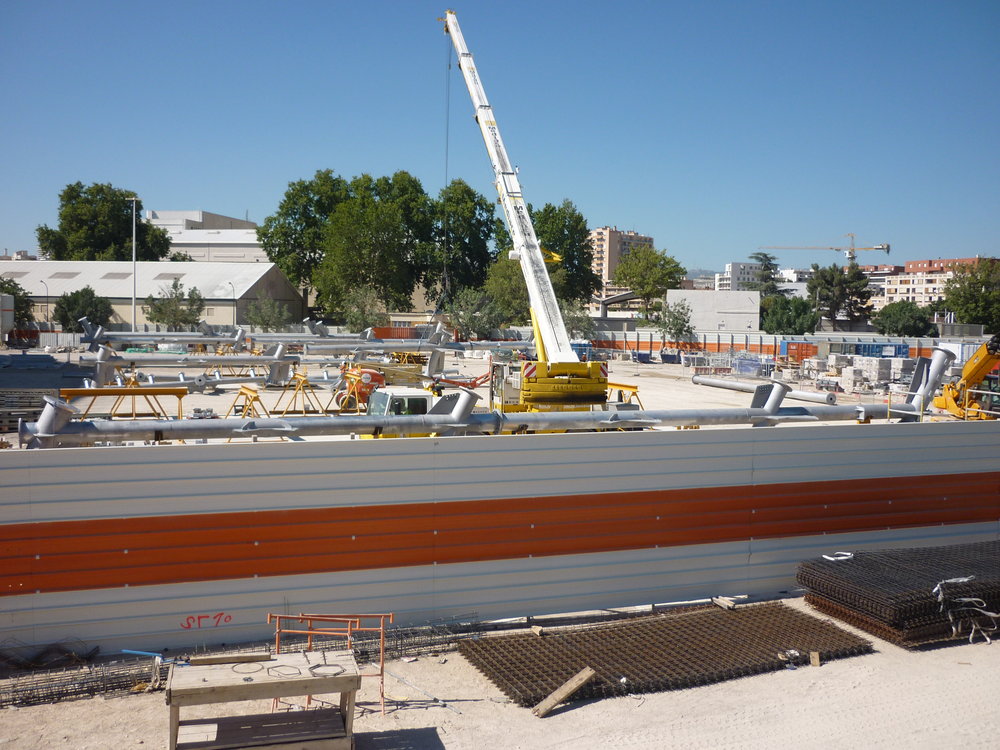 Vu des Divers élément, monté et en cours de montage.