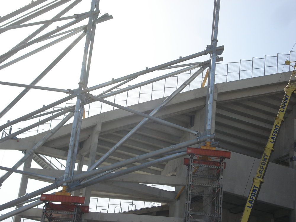 Vu des Radiales en place. (solidarisation de la 4 et 5 en cours)