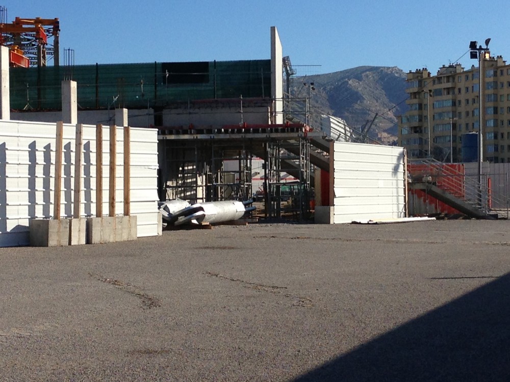 Vu des éléments pour la radiale d'angle au sol.