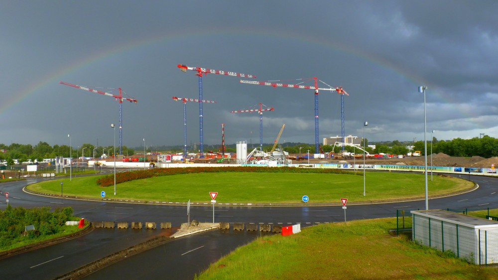 Arc en ciel sur le chantier
