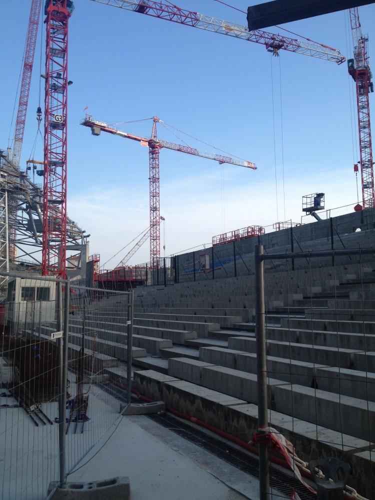 JB vu depuis le premier rang de la tribune