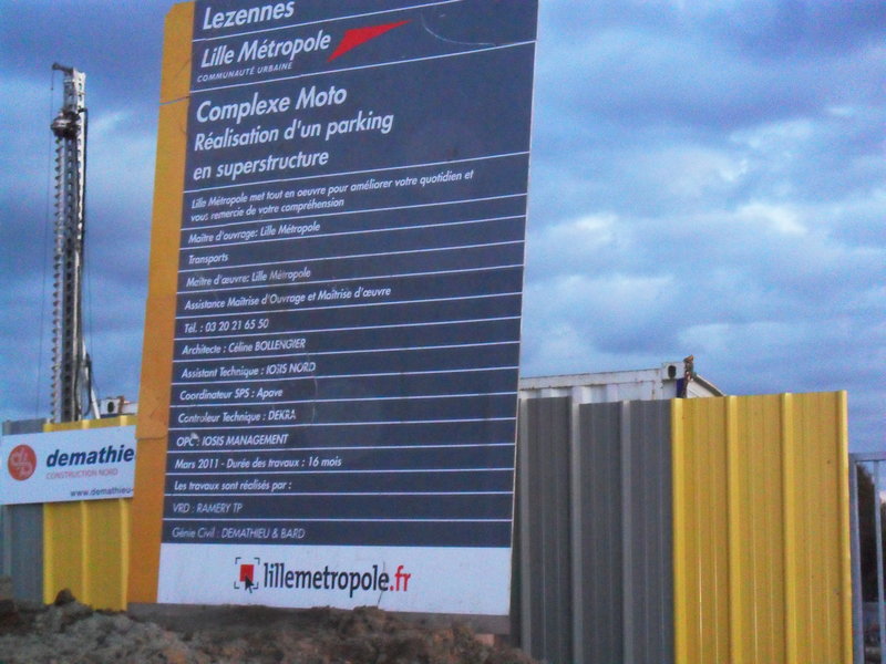 pancarte parking circuit de lezennes