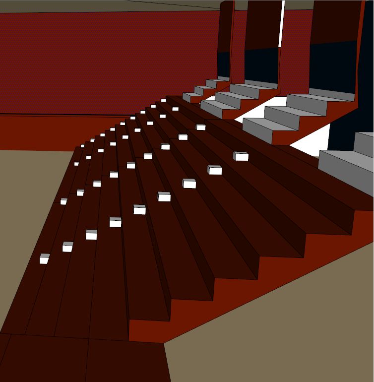 une des 2 tribunes de la seconde salle (qui sont identiques)