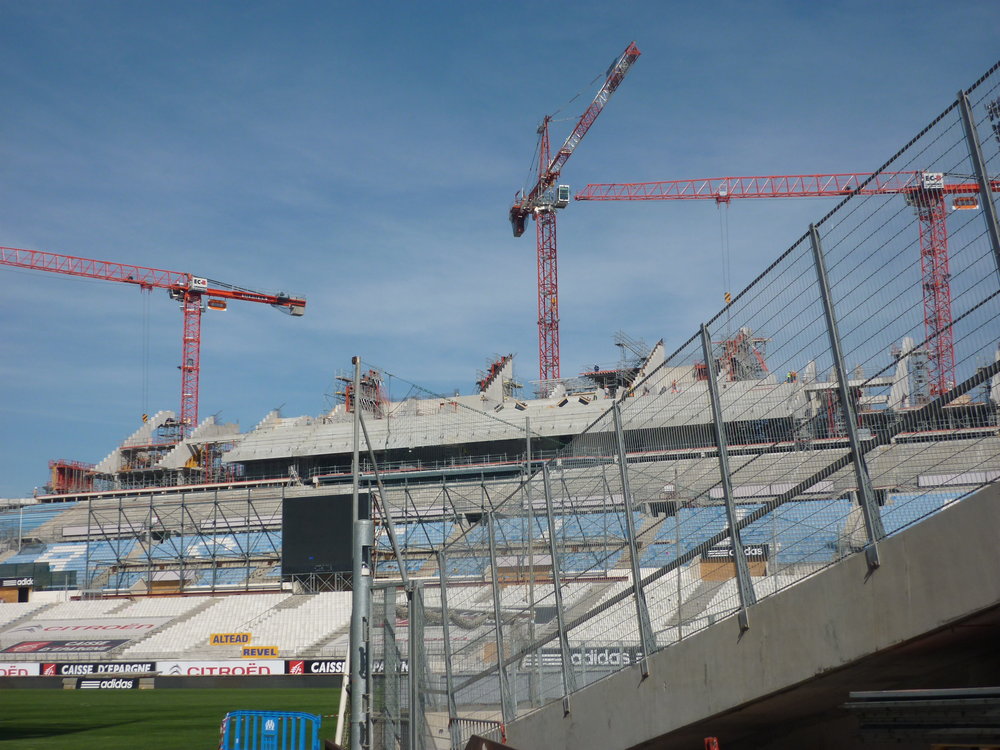 Vu Ganay de l’intérieur proche futur Mega-poteau Sud-Ouest