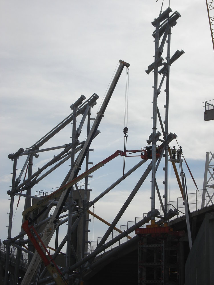 Montage de la troisième radiale vers 18h.