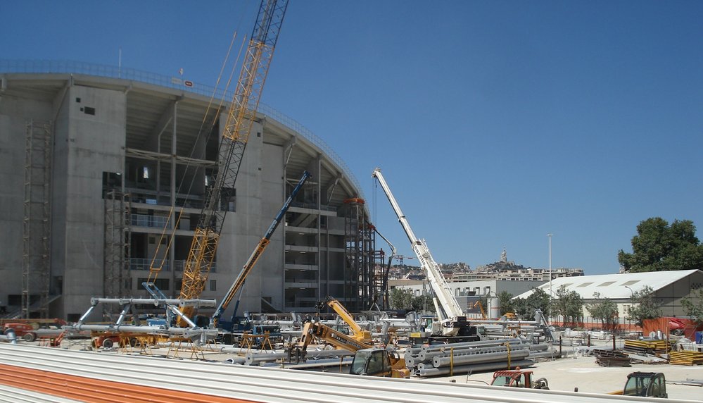 Zone de montage initial des éléments de la Jupe.
