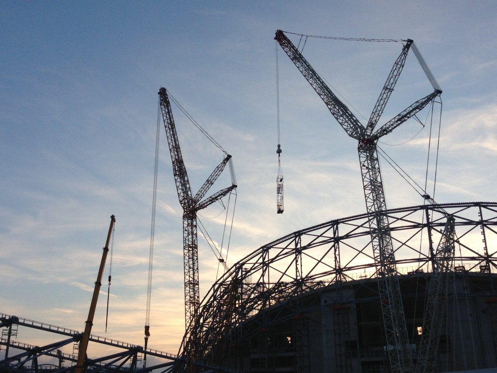 Échafaudage pour l'accès au colis double dans Ganay.