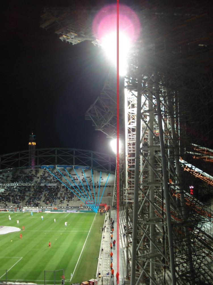 Angle de vu VN et limite de la charpente sur Ganay.