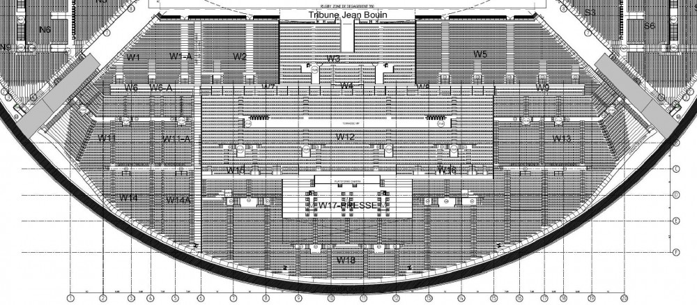 Plan de masse future tribune JB
