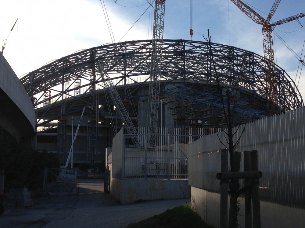 Nacelle sur la tête d'une palée.
