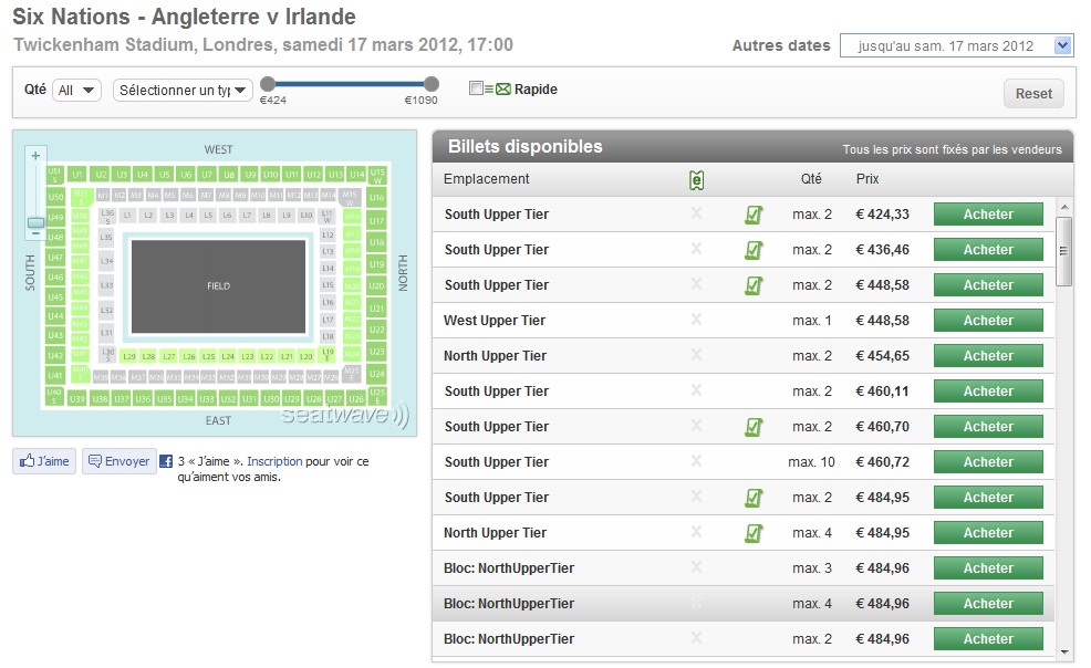 Angleterre Irlande 2012